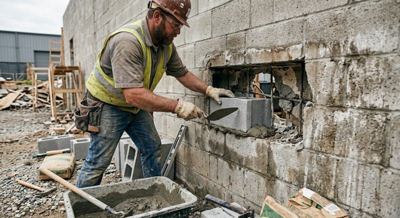 Block Wall Repair in Bixby, OK