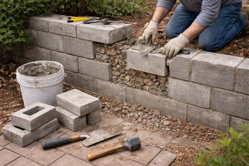 Block Wall Repair in Wagoner County, OK
