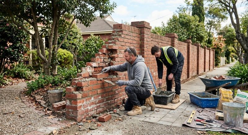 Brick Fence Repair in Tulsa, OK