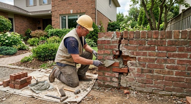 Brick Fence Repair in Tulsa, OK