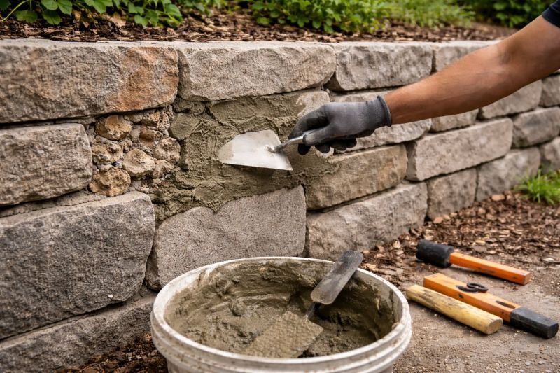 Brick Retaining Wall Repair in Tulsa, OK