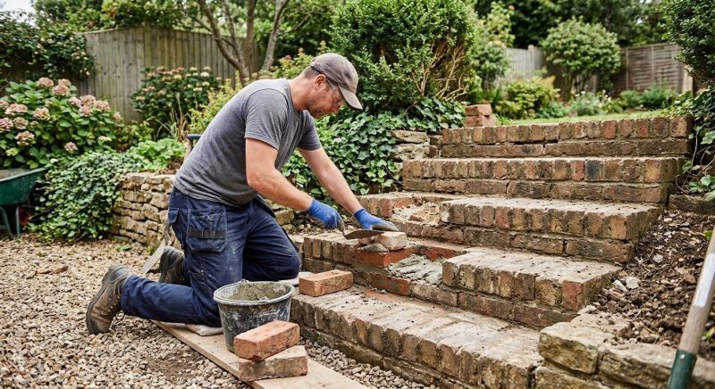 Brick Stairs Repair in Owasso, OK