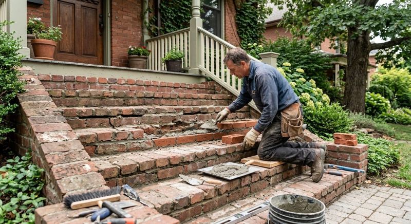 Brick Stairs Repair in Sapulpa, OK
