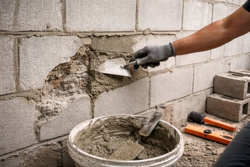 Cinder Block Wall Repair in Collinsville, OK