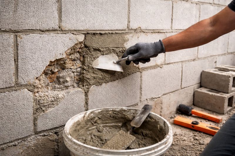 Cinder Block Wall Repair in Owasso, OK