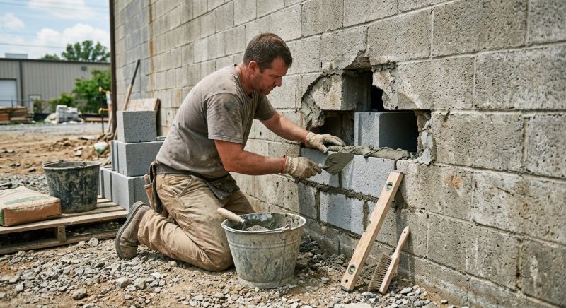 Concrete Block Repair in Tulsa, OK