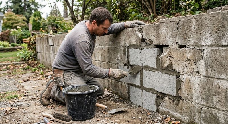 Concrete Block Repair in Porter, OK