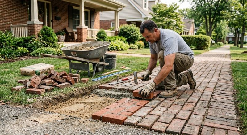 Entryway Brick Repair in Tulsa, OK