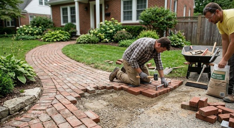 Entryway Brick Repair in Tulsa, OK