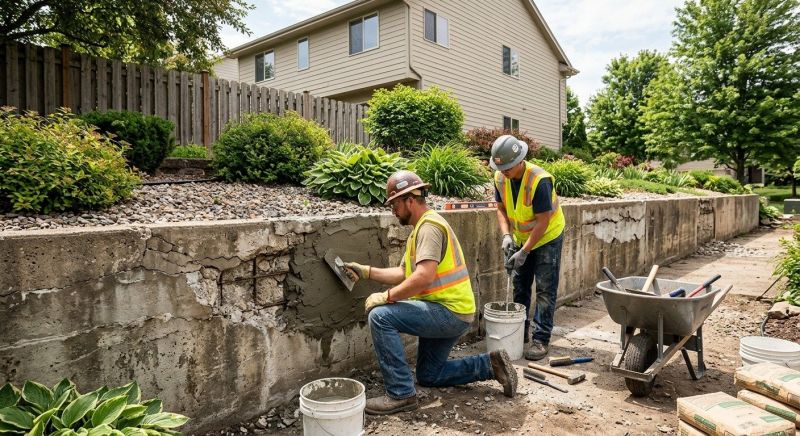 Retaining Wall Repair in Broken Arrow, OK