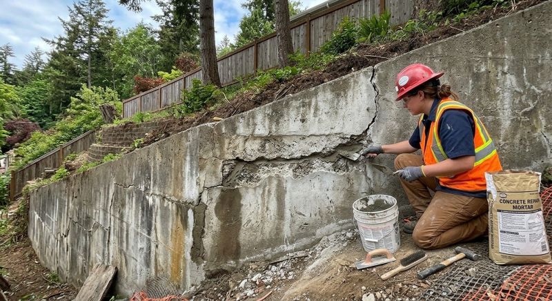 Retaining Wall Repair in Jenks, OK
