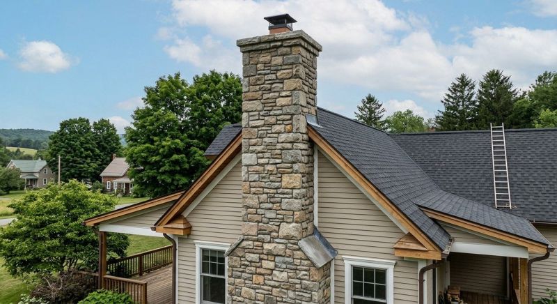 Stone Chimney Installation in Bixby, OK