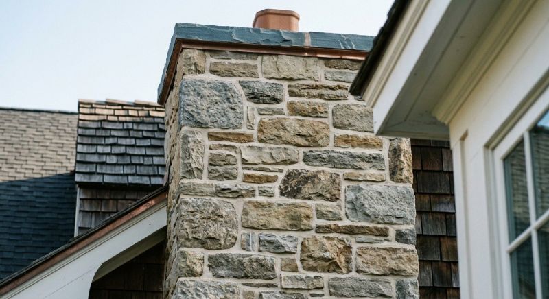 Stone Chimney Installation in Mounds, OK
