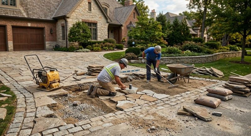 Stone Walkway Repair in Tulsa, OK