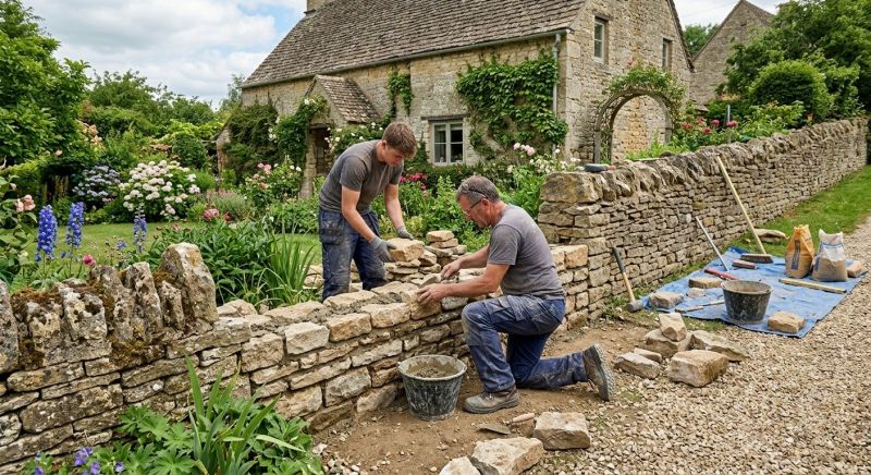 Stone Wall Repair in Jenks, OK